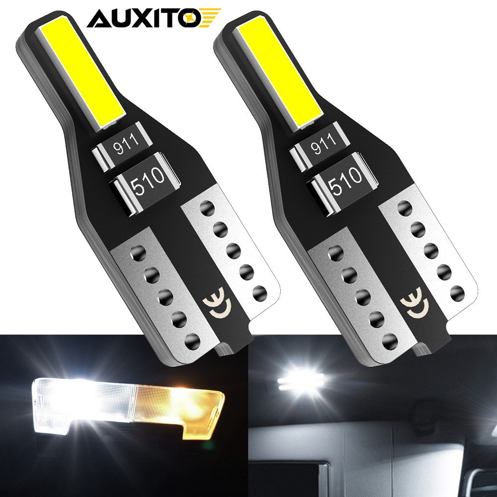 Auxito หลอดไฟ LED T10 W5W 168 194 12V 6000K สีขาว สําหรับอ่านหนังสือภายในรถยนต์ 2 ชิ้น