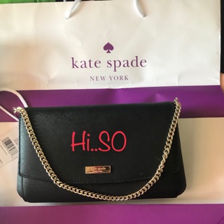 กระเป๋าสะพาย 💕New !!กระเป๋าสะพาย”Kate spade“ หนังสีดำ สายโซ่เงินสวยมากค่ะ