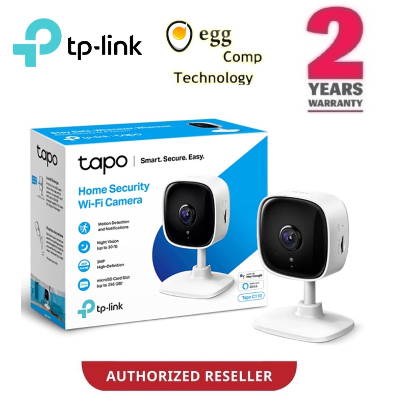 TP-Link Tapo C110 3MP 2K Resolution CCTV WIFI Camera with Amazon Safety CLOUD and Sirim Certificatio