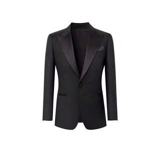 KINGMAN Black Business Casual Suit Blazer เสื้อสูทตัดใหม่ สีเหลือง เบลเซอร์ แฟชั่น สั่งตัดตามสัดส่วนได้