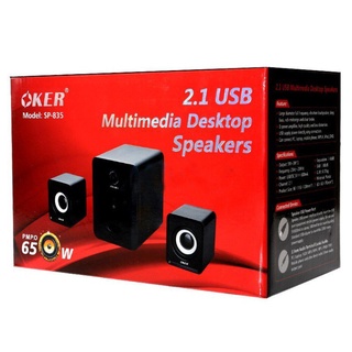 OKER ลำโพง USB Multimedia Speaker Micro 2.1  SP-835(สีดำ)#606 Fl7N