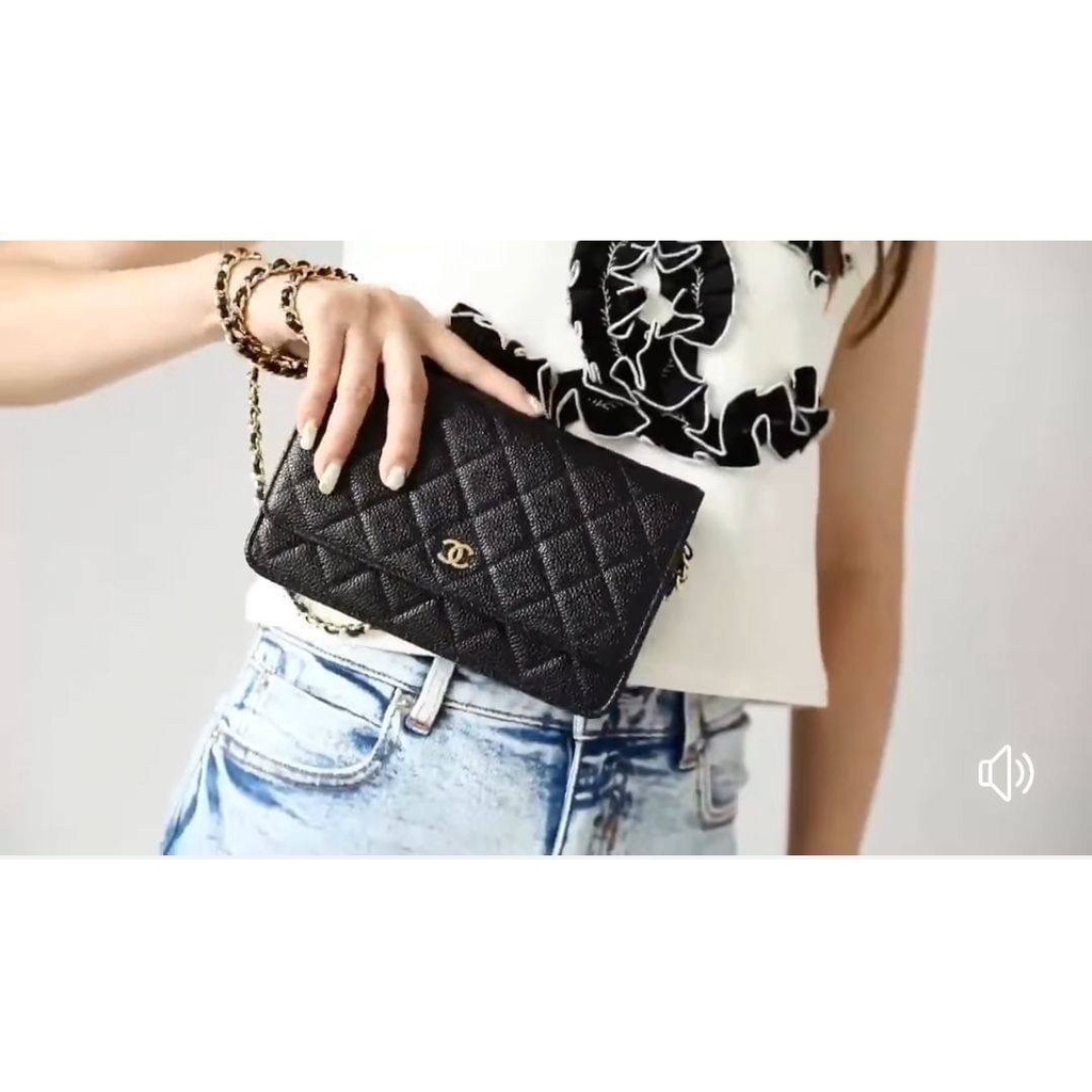 👜 กระเป๋าสะพาย Chanel WOC 👜Size : 20 × 14 × 5 cm.##กระเป๋าสะพายข้าง##