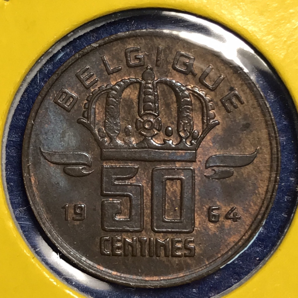 No.60420 ปี1964 เบลเยี่ยม 50 CENTIMES เหรียญสะสม เหรียญต่างประเทศ เหรียญเก่า หายาก ราคาถูก