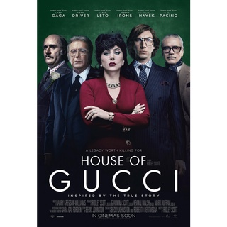 โปสเตอร์หนัง House of Gucci เฮาส์ ออฟ กุชชี่ ภาพยนตร์ Movie Poster ภาพติดผนัง ตกแต่งบ้าน รูปติดห้อง ของสะสม ภาพพิมพ์