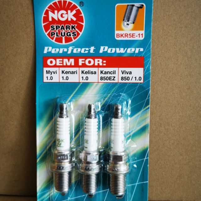 หัวเทียน NGK สําหรับ Perodua Kenari / Kelisa / Viva / Myvi 1.0 BKR5E-11