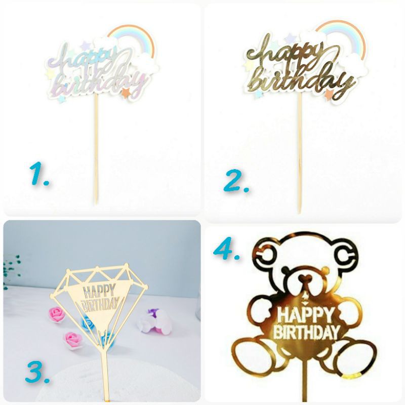 พร้อมส่ง!ป้ายแต่งเค้ก ราคาไม่แพง