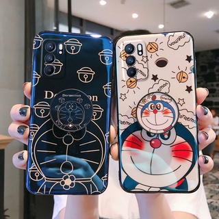 เคสโทรศัพท์ ออปโป้ OPPO Reno6 Z Pro 5G POP ที่วางโทรศัพท์ ลายโดเรมอนน่ารักๆ ซิลิโคนนิ่มกันกระแทก เคสOPPO Reno 6 z Pro 5G Reno6z เคสโทรศัพท์