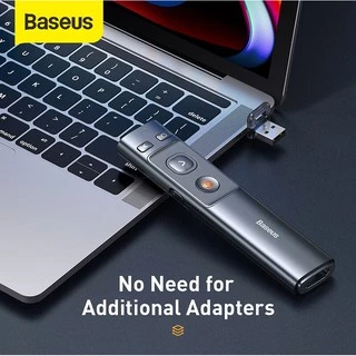 🔥ถูก/แท้🔥Baseus รีโมทพรีเซนไร้สาย Wireless Remote Control Presentation Laser Pointer PPT