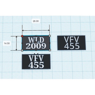 ป้ายทะเบียนรถบังคับ สําหรับ WPL D12 C34 D90 D99 D99s (Scale 1 10) 2 ชิ้น