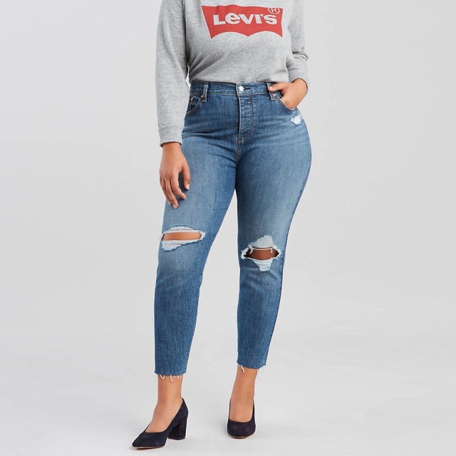 กางเกงยีนส์ Levi’s สาวอวบ สีเข้ม - Wedgie Fit Women's Jeans (Plus Size)
