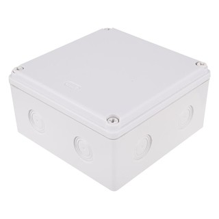 Junction box WATERPROOF JUNCTION BOX ELEKTRA 6X6" WHITE Conduit, accessories Electrical work กล่องพักสายไฟ กล่องพลาสติกก