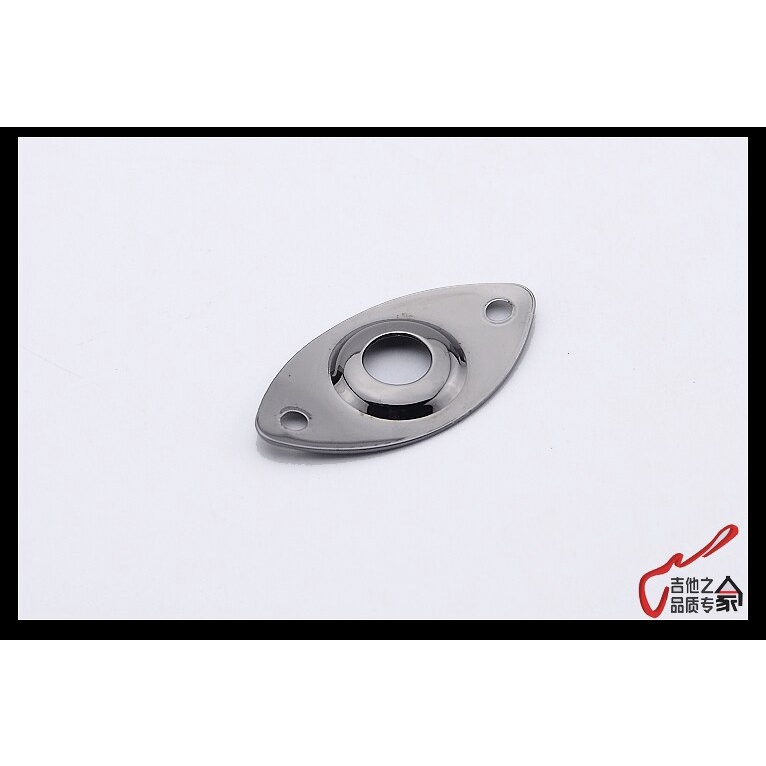 1 Piece Oval Curved Metal Jack Plate For Electric Guitar Bass ( #0420 ) MADE IN KOREA - รูปที่ 4