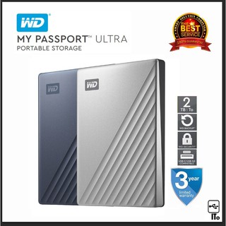 2 TB Ext HDD 2.5 WD My Passport Ultra ฮาร์ดดิสก์แบบพกพา ประกัน 3Y