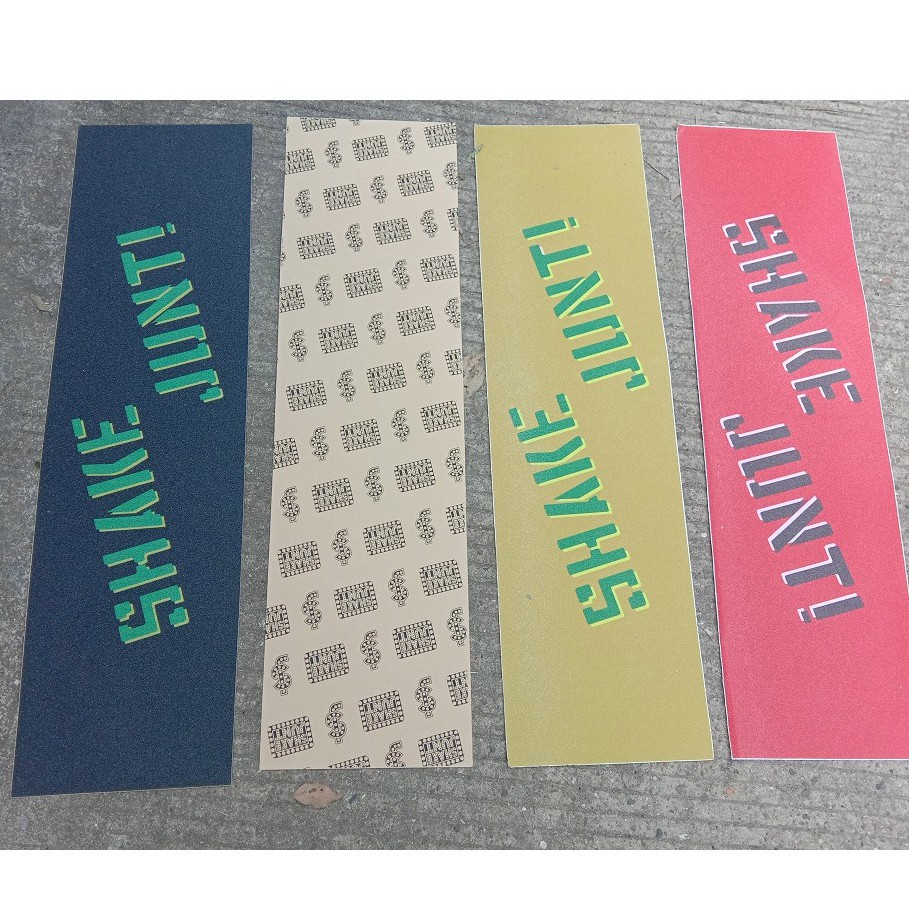 นําเข้า shake junt griptape double kick tail สเก็ตบอร์ดกระดาษทราย anti slip ผ้า fine sand UV สเปรย์ 33 * 9 สติกเกอร์กระดาษทราย