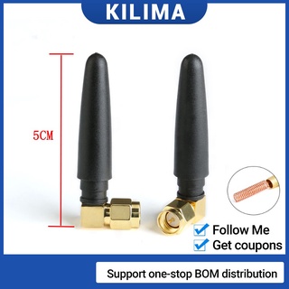 เสาอากาศวิทยุไร้สาย 433MHz Omni 50 มม. 3dBi SMA ตัวผู้ มุมขวา 2 ชิ้น