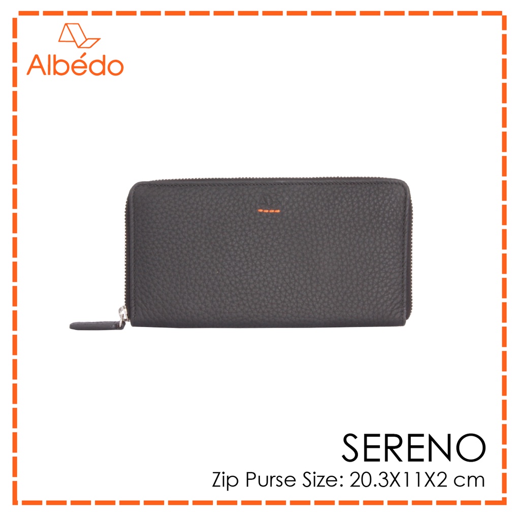 [Albedo] SERENO ZIP PURSE กระเป๋าสตางค์ใบยาว ซิปรอบ หนังแท้ รุ่น SERENO - SR02199