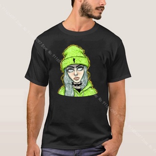 【hot sale】เสื้อยืดลําลอง ผ้าฝ้าย แขนสั้น คอกลม พิมพ์ลาย Billie Eilish Fan Art Trap Music ทรงหลวม สําหรับผู้ชาย