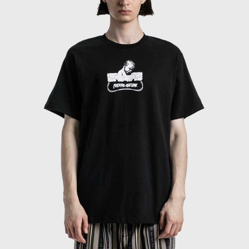 ใหม่ เสื้อยืดแขนสั้น ผ้าฝ้าย พิมพ์ลาย Fucking Awesome แฟชั่นสําหรับผู้ชาย