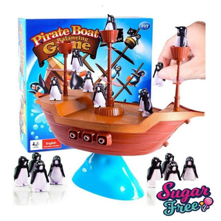 เกมครอบครัวสุดฮิตเพนกวิ้นบาลานซ์ Boat Pirate penquin เรือขนาดใหญ่ เล่นได้ 2-4 คน เหมาะกับ 3 ขวบขึ้นไป