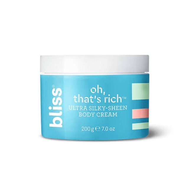 (หมด)Bliss Oh That’s Rich Ultra Silky Sheen 200g  บลิส ครีมทาท้องแตก