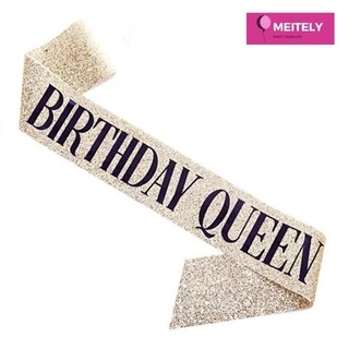 🔥ส่งด่วน🔥 ชุดมงกุฎเพชรและสายสะพาย ( 1 ชุด 2 ชิ้น ) birthday queen มงกุฎนางงาม สายสะพาย อุปกรณ์ตกแต่งวันเกิด