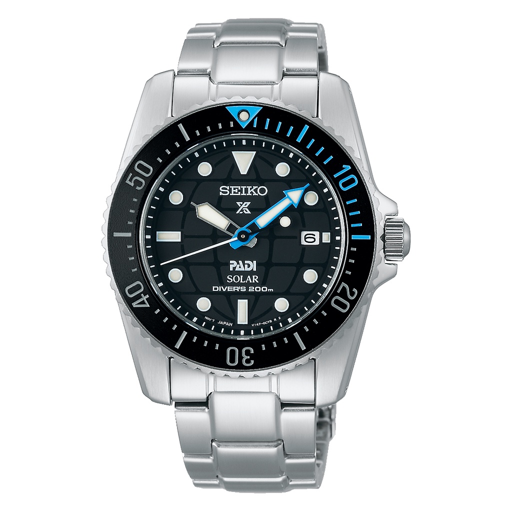 Karnvera Shop นาฬิกาข้อมือผู้ชาย Seiko Prospex Padi Solar Diver's 200m Special Edition Men's Watch SNE575P1
