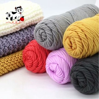 8 ply 100g ผ้าฝ้ายนม เส้นด้ายถักผ้าพันคอ milk cotton yarn