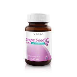 Vistra Grape seed 60mg วิสทร้า เกรปซีด 30เม็ด