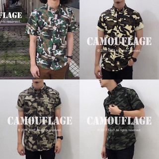 Camo Shirt  เสื้อเชิ้ต แขนสั้น ลายทหาร