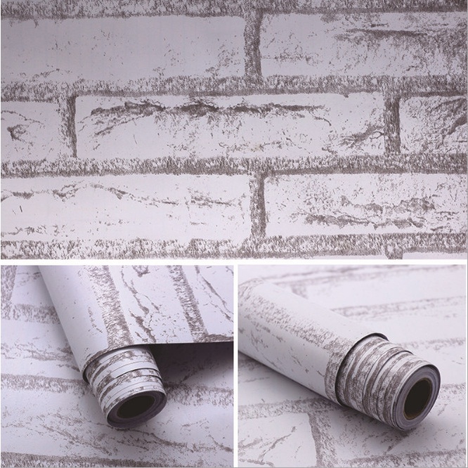 รูปลอกติดผนัง WHITE STONE ขนาด 45cm (ราคาขาย 1m)