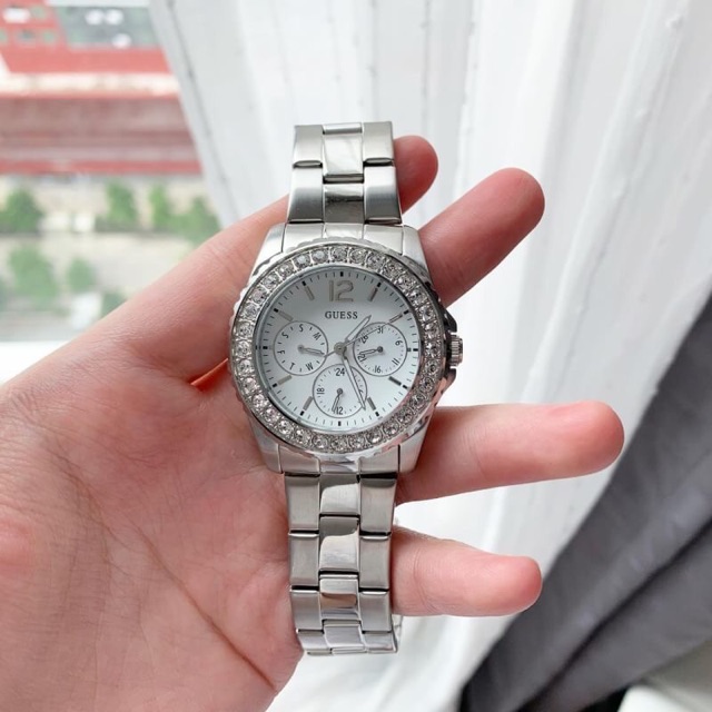 นาฬิกา Guess silver watch 38mm