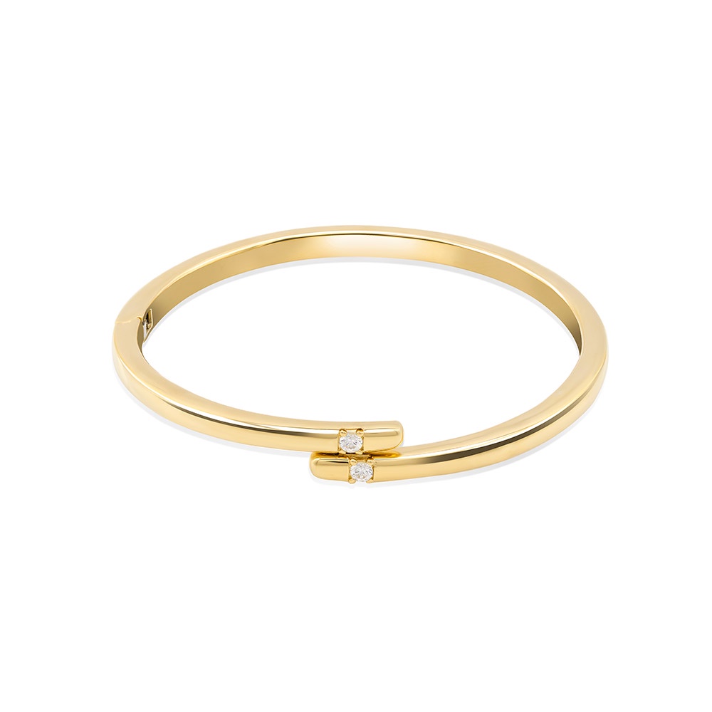 Jewellista กำไลเงินแท้ Cameo 925 ประดับพลอย CZ