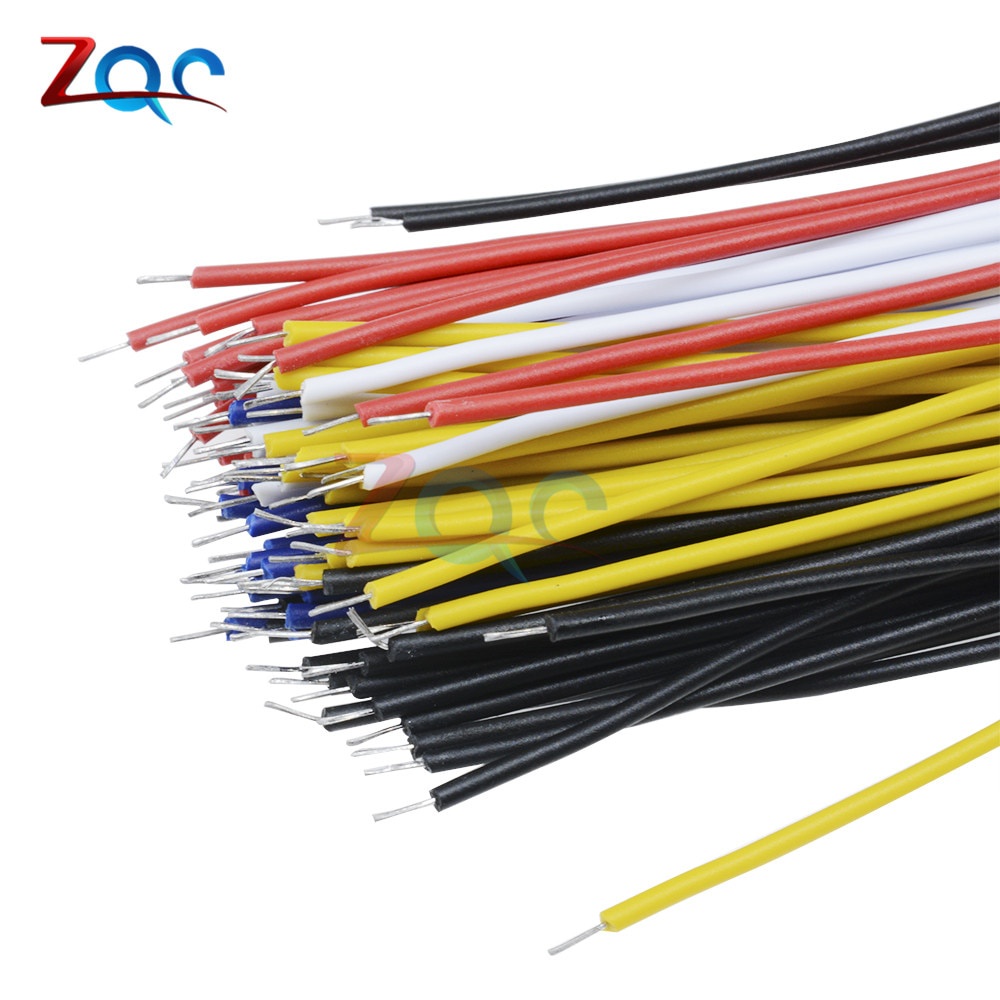 100pcs/lot Tin-Plated Breadboard PCB Solder Cable 26AWG 20 ซม.Fly Jumper Wire Cable Tin Conductor Wires 1007-26AWG Connector Wire