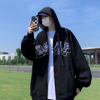 เสื้อสเวตเตอร์พิมพ์คลุมด้วยผ้าอเมริกันแจ็คเก็ตอินเทรนด์เกาหลี
