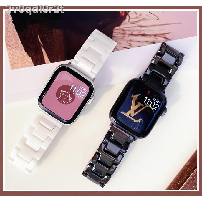 100 % จัดส่งรุ่นล่าสุดของปี 2021 รับประกัน ♤◈Luxury Apple Watch Straps สาย applewatch Ceramic Stainless steel Watch Wat