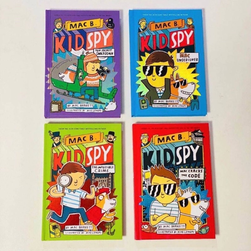 หนังสือภาษาอังกฤษแนว comic chapter book ชุด Mac B. Spy kid เซต 4 เล่ม