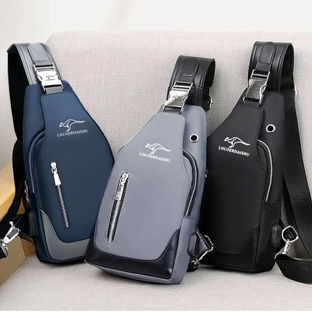 กระเป๋าสะพายผู้ชาย คุณภาพสูง กระเป๋าสะพายหน้าอกกันน้ำผ้า Oxford crossbody มีหลายแบบให้เลือก