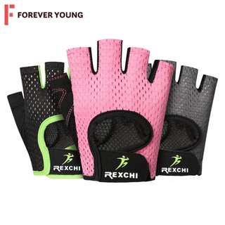 TForever Young-พร้อมส่ง ถุงมือปั่นจักรยาน ถุงมือฟิตเนส ถุงมือแบบตัดเห็นนิ้ว กันลื่นเหงื่อ ถุงมือออกกำลังกาย รุ่น RC-R07