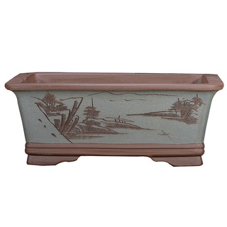 กระถางดอกไม้ทรายสีม่วงบีโกเนียกระถางบอนไซพืชที่เรียบง่ายกระถ…