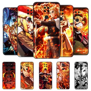 เคสโทรศัพท์มือถือ ซิลิโคนนิ่ม tpu ลายดาบพิฆาตอสูร Rengoku Kyoujurou สีดํา สําหรับ Xiaomi Redmi Note 9S 9 Pro 9T 9Pro 9 T 9T