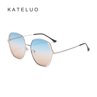 【พร้อมกล่อง】KATELUO 329 แว่นตากันแดด เลนส์โพลาไรซ์ UV400 ไล่โทนสี หรูหรา แฟชั่นเรโทร สําหรับผู้หญิง