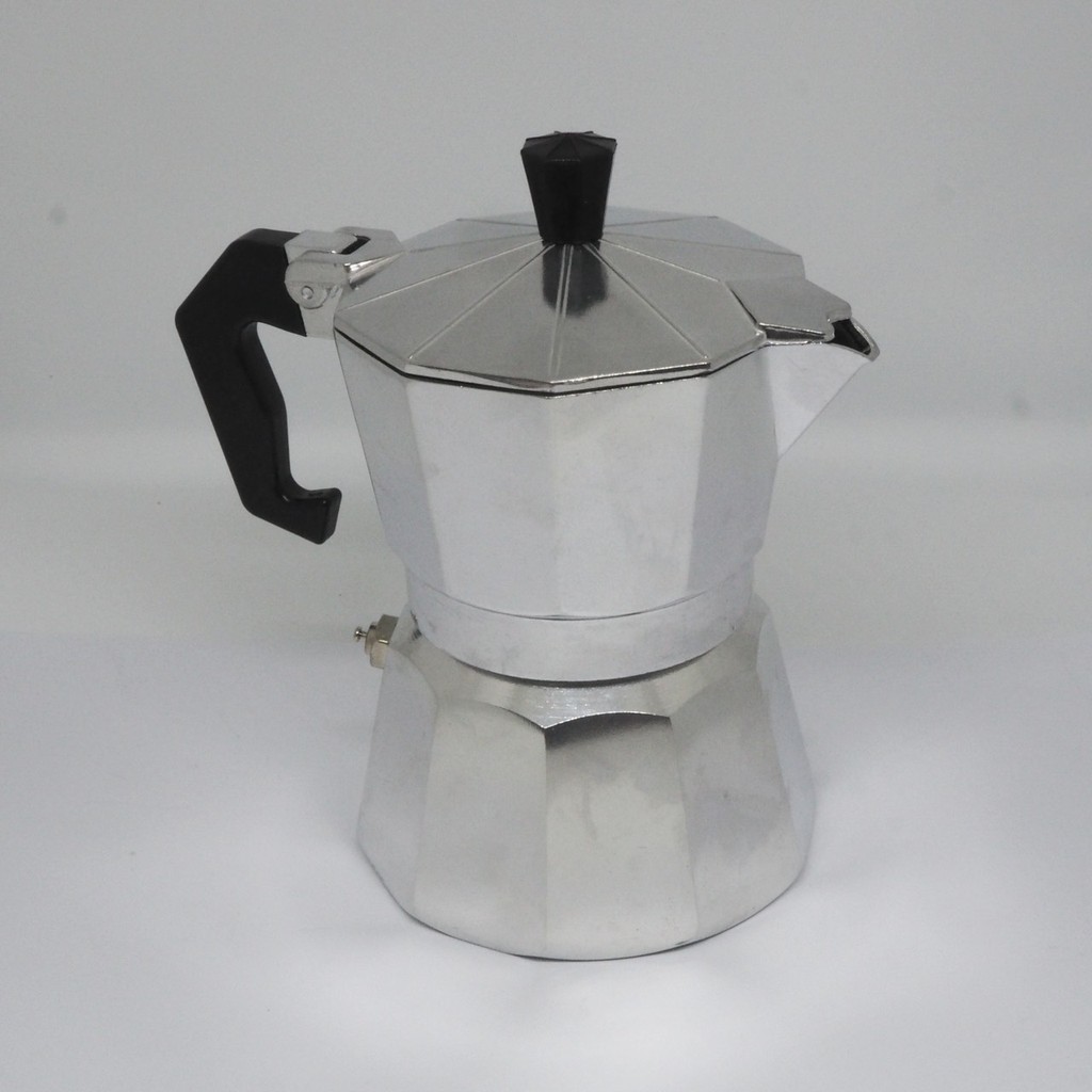 มอคค่าพอท กาต้มกาแฟสด หม้อชงกาแฟ เครื่องชงกาแฟ อลูมิเนียม Moka Pot Stove Top Coffee Maker 3 ถ้วย/150ml