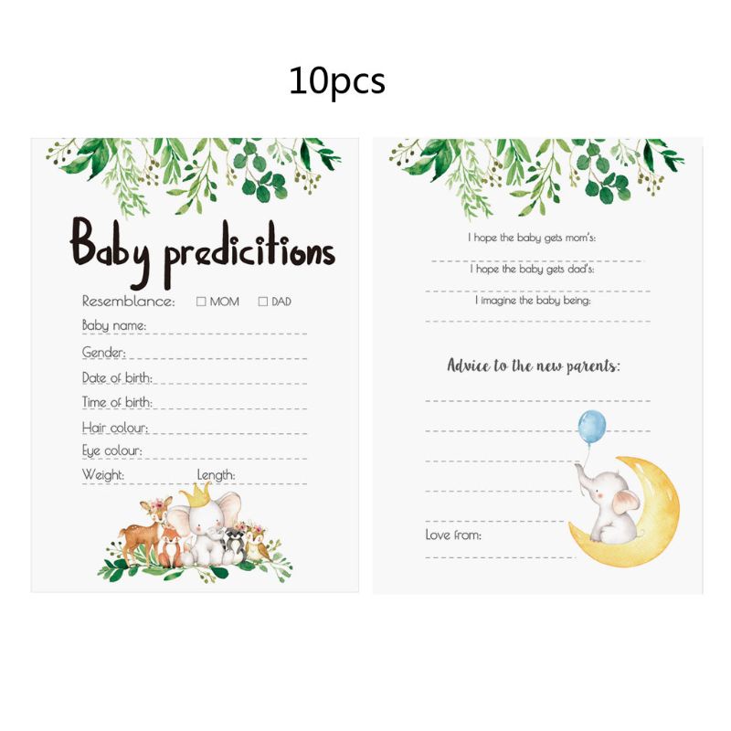 Cozy 10 ชิ้น Baby Shower Prediction และ Advice Cards Baby Shower Games กิจกรรม