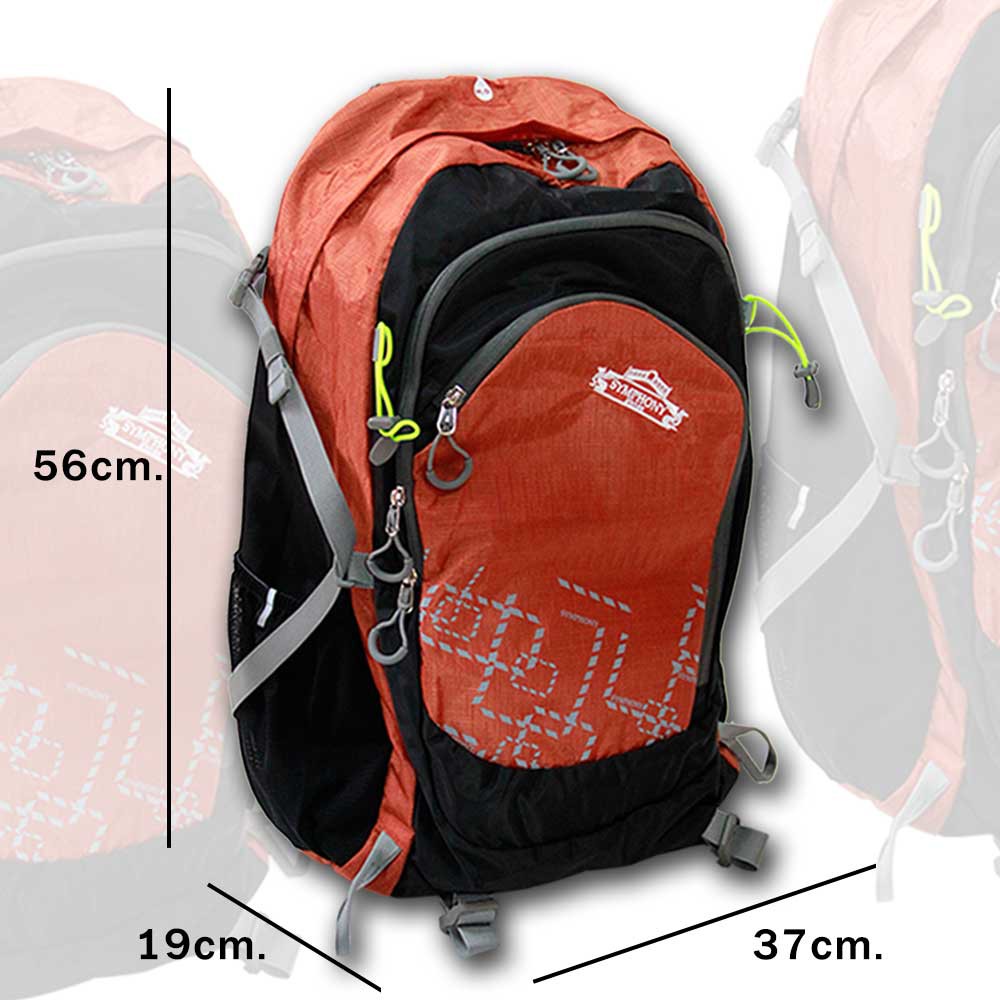 SYMPHONY SWISS กระเป๋าเป้ กระเป๋าสะพายหลัง ใบใหญ่ ใส่ของได้เยอะ ผ้าหนา รุ่น SYS592 ขนาด 22 นิ้ว - รูปที่ 3