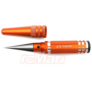 Yeah Racing YT-0178OR ALUMINUM BODY MOUNTING HOLE REAMER 0-14MM ORANGE