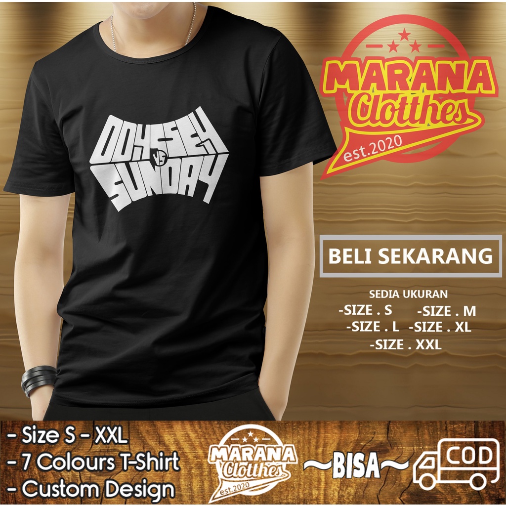 เสื้อยืด ODYSSEY VS SUNDAY BMX เสื้อยืด DISTRO SPORT