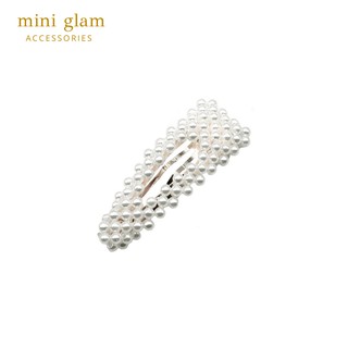 Miniglam Pixie Pearl Hair Clip A (Silver) กิ๊บติดผมมุกสามเหลี่ยมสีเงิน