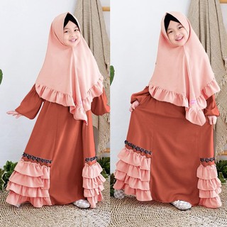 ชุดเดรส Aqilla Syari-Gamis สําหรับเด็กมุสลิม