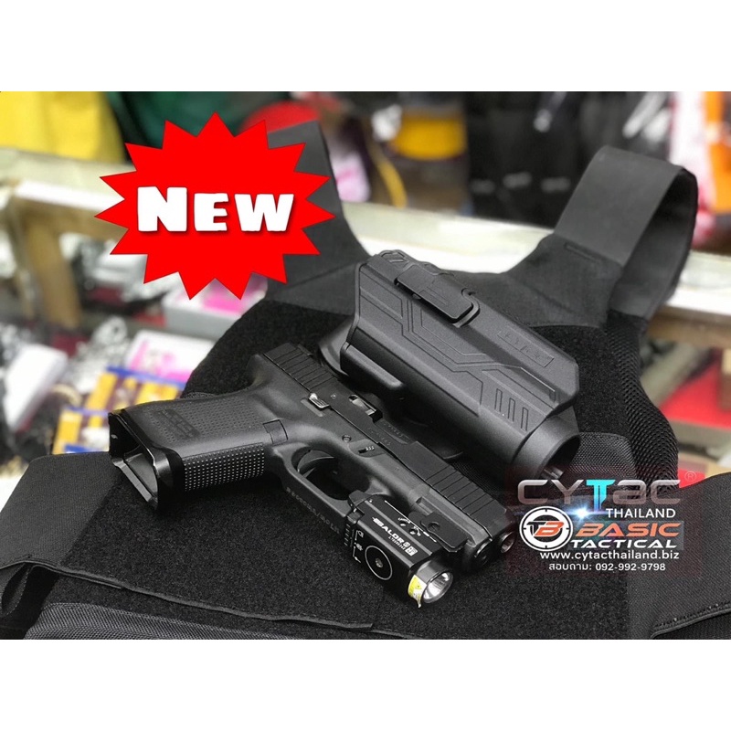 ซองปืน GLOCK19 ติดไฟฉาย Cytac