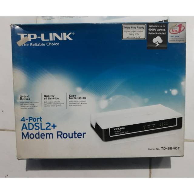 TP Link ADSL 2 Plus โมเด็มเราเตอร์ 4 พอร์ต